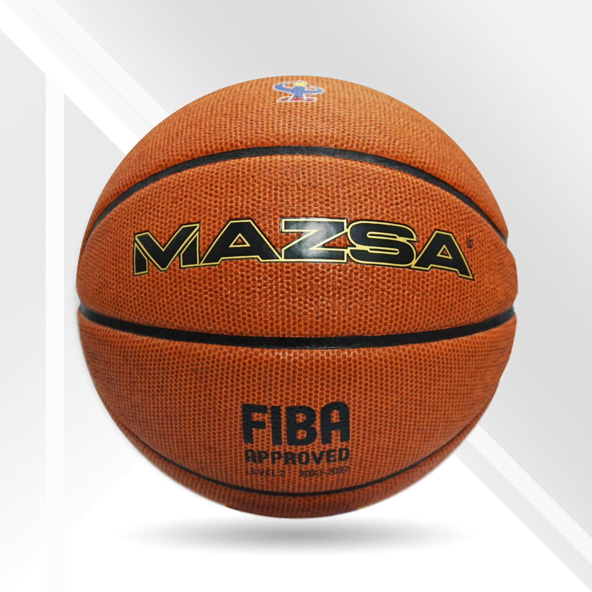 บาสเกตบอล ยางเซลลูลาร์ MAZSA 8 แผ่น  # 7 FIBA Cellular Rubber  Basketball 8 Panels  # 7 FIBA