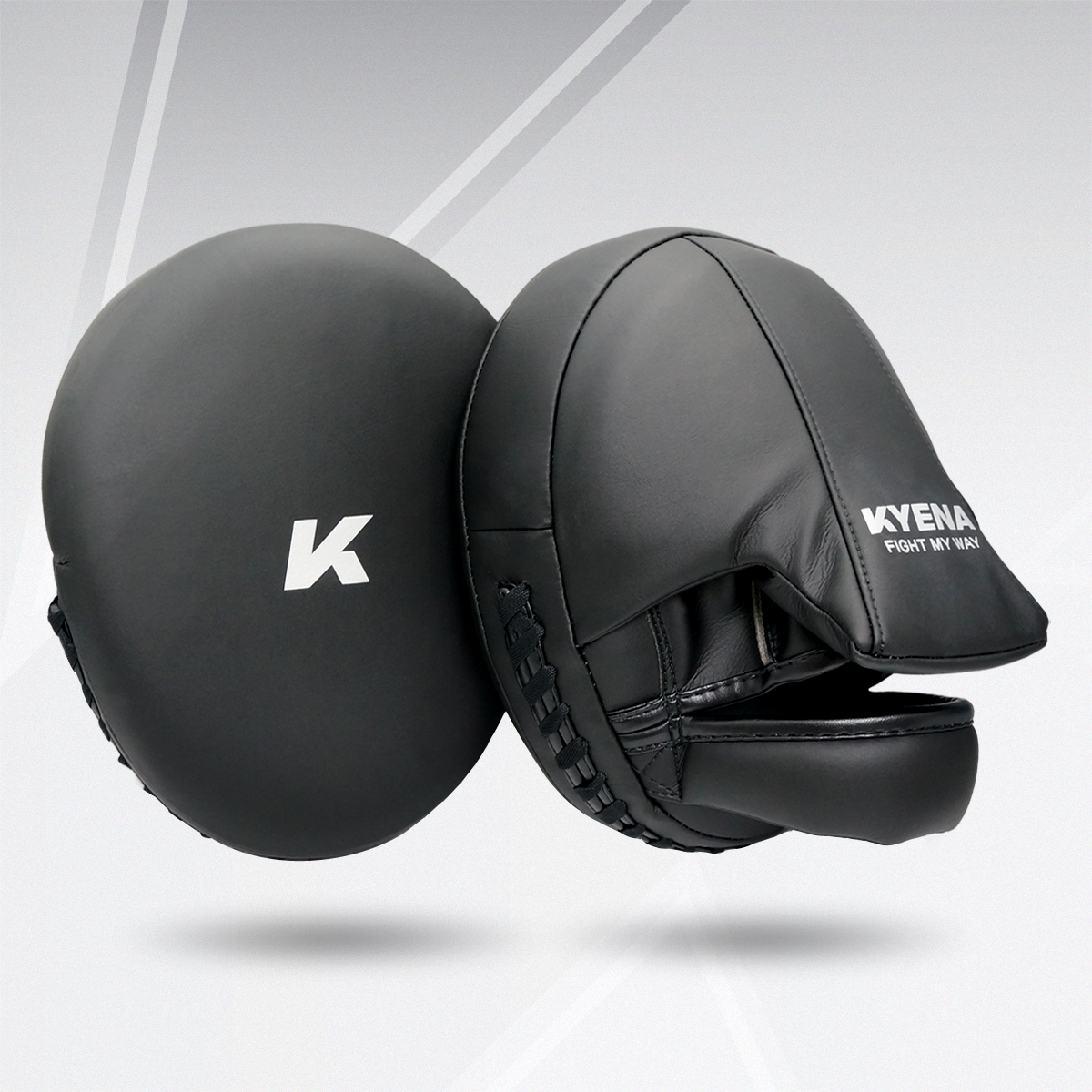 เป้าล่อกลม PU สีดำด้าน/เงิน PU Coaching Mitt Black/Silver