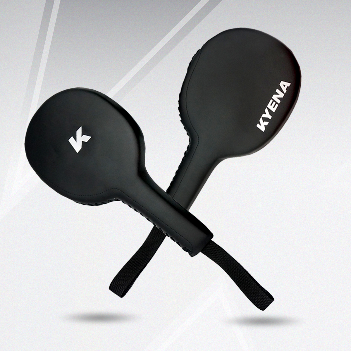 Table tennis rackets for boxing, PU, ​​matte black/silver. PU Striking Rackets Matt Black/Silver.
