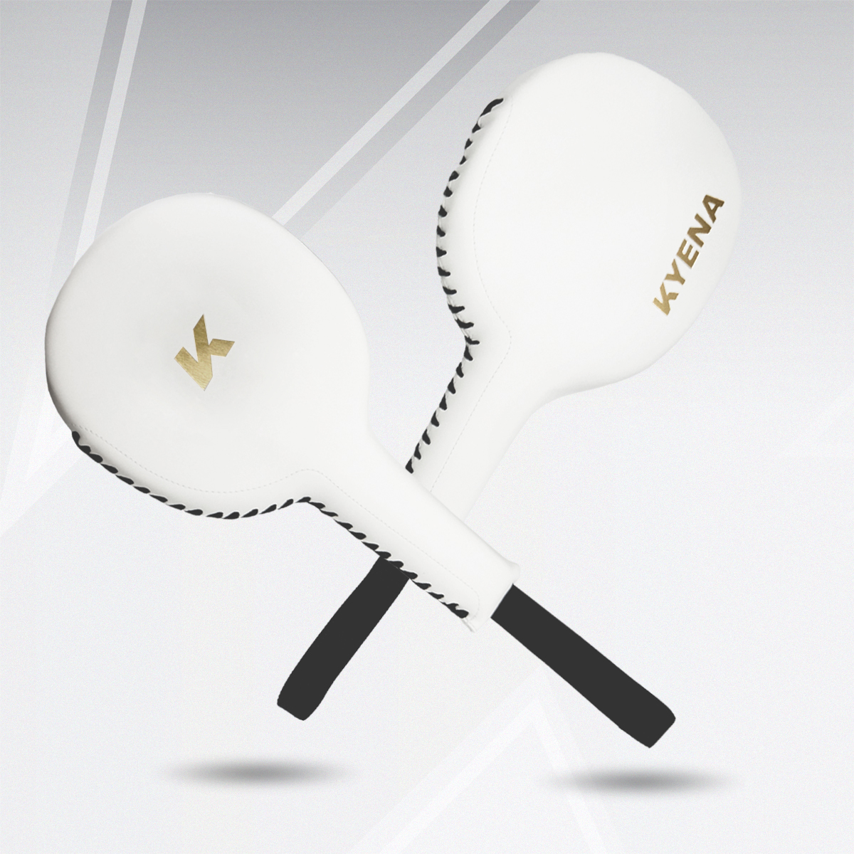 Table tennis racket for boxing PU white/gold PU Striking Rackets White/Gold