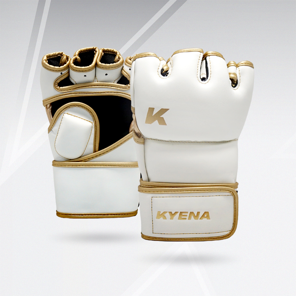 แบคชก MMA  PU สีขาว/ทอง  PU MMA  Gloves White/Gold