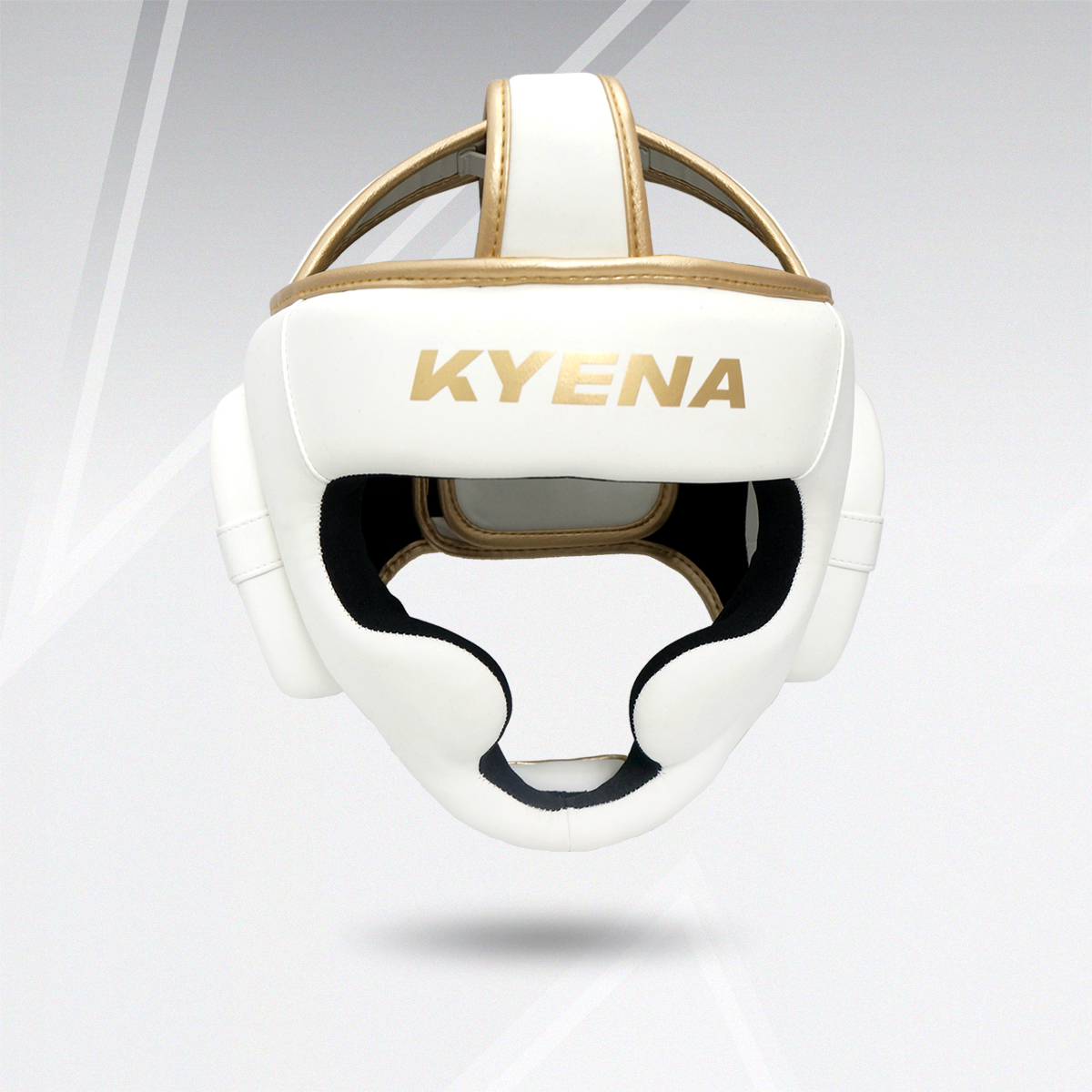 หมวกกันสะเทือน  PU สีขาว/ทอง PU Head Guard White/Gold